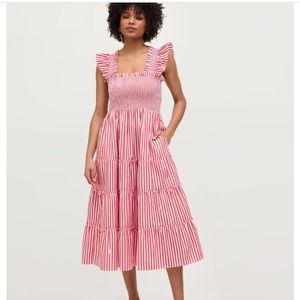 Hill House Home Ellie dress in Cherry Stripe